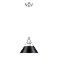 Orwell 10" Wide Medium Pendant In Chrome (3306-M CH-BLK)
