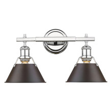 Orwell 2-Light Vanity Light In Chrome (3306-BA2 CH-RBZ)