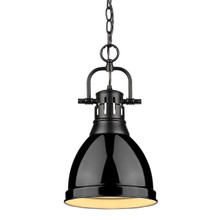 Duncan 1-Light Pendant In Matte Black (3602-S BLK-BK)
