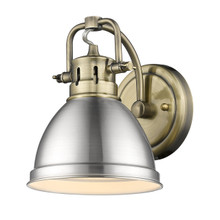 Duncan 1-Light Vanity Light In Aged Brass (3602-BA1 AB-PW)