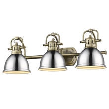 Duncan 3-Light Vanity Light In Aged Brass (3602-BA3 AB-CH)