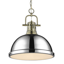 Duncan 1-Light Pendant In Aged Brass (3602-L AB-CH)