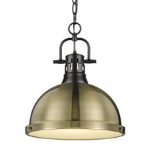 Duncan 1-Light Pendant In Matte Black (3602-L BLK-AB)