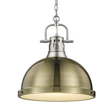 Duncan 1-Light Pendant In Pewter (3602-L PW-AB)