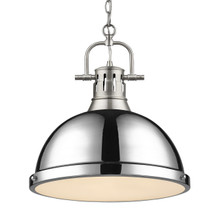 Duncan 1-Light Pendant In Pewter (3602-L PW-CH)