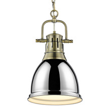 Duncan 1-Light Pendant In Aged Brass (3602-S AB-CH)