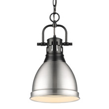 Duncan 1-Light Pendant In Matte Black (3602-S BLK-PW)