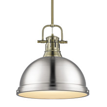 Duncan 1-Light Pendant In Aged Brass (3604-L AB-PW)