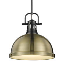 Duncan 1-Light Pendant In Matte Black (3604-L BLK-AB)