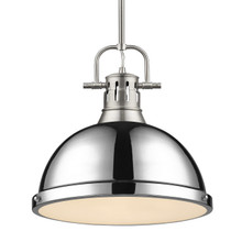 Duncan 1-Light Pendant In Pewter (3604-L PW-CH)