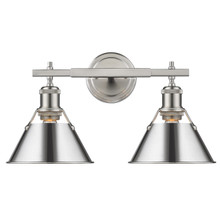 Orwell 2-Light Vanity Light In Pewter (3306-BA2 PW-CH)
