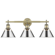 Orwell 3-Light Vanity Light In Aged Brass (3306-BA3 AB-CH)
