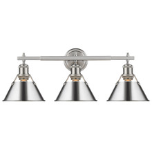Orwell 3-Light Vanity Light In Pewter (3306-BA3 PW-CH)