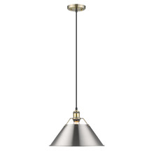 Orwell 14" Wide Large Pendant In Aged Brass (3306-L AB-PW)