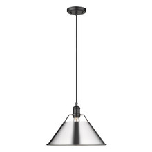 Orwell 14" Wide Large Pendant In Matte Black (3306-L BLK-CH)