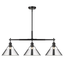 Orwell 3-Light Linear Pendant In Matte Black (3306-LP BLK-CH)