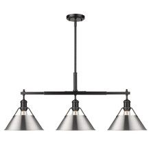 Orwell 3-Light Linear Pendant In Matte Black (3306-LP BLK-PW)