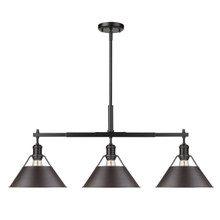 Orwell 3-Light Linear Pendant In Matte Black (3306-LP BLK-RBZ)