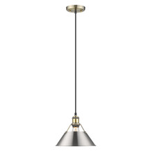 Orwell 10" Wide Medium Pendant In Aged Brass (3306-M AB-PW)