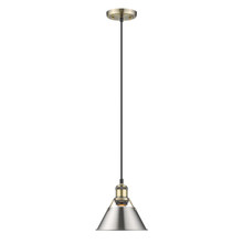 Orwell 7.5" Wide Small Pendant In Aged Brass (3306-S AB-PW)