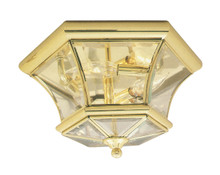 Monterey/Georgetown 3 Light Polished Brass Outdoor Ceiling Mount (7053-02)
