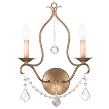 Chesterfield 2 Light Antique Gold Leaf Wall Sconce (6422-48)