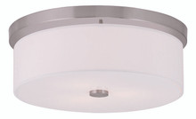 Meridian 3 Light Brushed Nickel Ceiling Mount (50864-91)