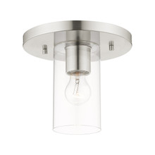Zurich 1 Light Brushed Nickel Flush Mount (45471-91)