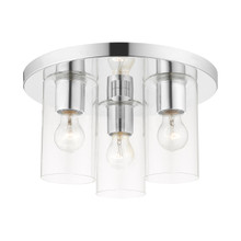Zurich 3 Light Polished Chrome Flush Mount (45472-05)