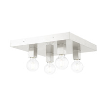 Solna 4 Light Brushed Nickel Flush Mount (49217-91)