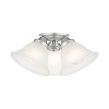 Wynnewood 3 Light Painted Satin Nickel Flush Mount (40727-81)