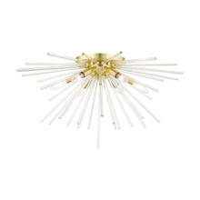 Utopia 6 Light Satin Brass Flush Mount (41251-12)