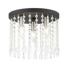 Elizabeth 3 Light Black Flush Mount (51067-04)