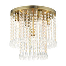 Elizabeth 5 Light Antique Brass Flush Mount (51068-01)
