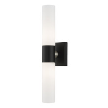 Aero 2 Light Wall Sconce In Black with Brushed Nickel Accent (10102-04)