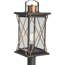 Barlowe Collection Antique Bronze One-Light Post Lantern (P540068-020)
