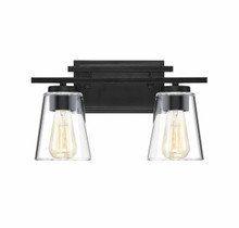 Calhoun 2-Light Bathroom Vanity Light in Black (8-1020-2-BK)