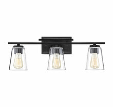 Calhoun 3-Light Bathroom Vanity Light in Black (8-1020-3-BK)