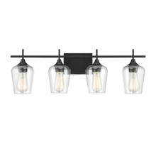 Octave 4-Light Bathroom Vanity Light in Black (8-4030-4-BK)