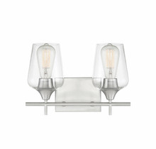 Octave 2-Light Bathroom Vanity Light in Satin Nickel (8-4030-2-SN)