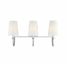 Cameron 3-Light Bathroom Vanity Light in Polished Nickel (8-2542-3-109)