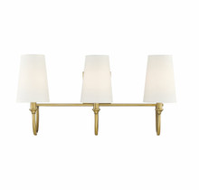 Cameron 3-Light Bathroom Vanity Light in Warm Brass (8-2542-3-322)