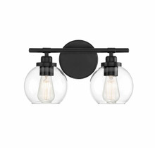 Carson 2-Light Bathroom Vanity Light in Matte Black (8-4050-2-BK)