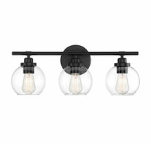 Carson 3-Light Bathroom Vanity Light in Matte Black (8-4050-3-BK)