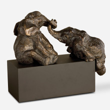 Playful Pachyderms Bronze Figurines (19473)