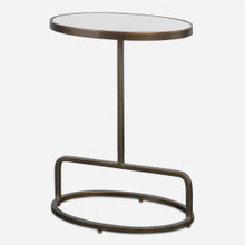 Jessenia White Marble Accent Table (25135)