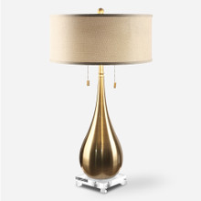 Lagrima Brushed Brass Lamp (27048-1)