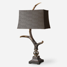 Stag Horn Dark Shade Table Lamp (27960)