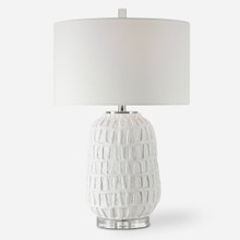 Caelina Textured White Table Lamp (28283-1)