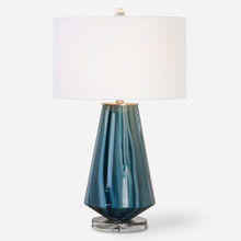 Pescara Teal-Gray Glass Lamp (27225-1)